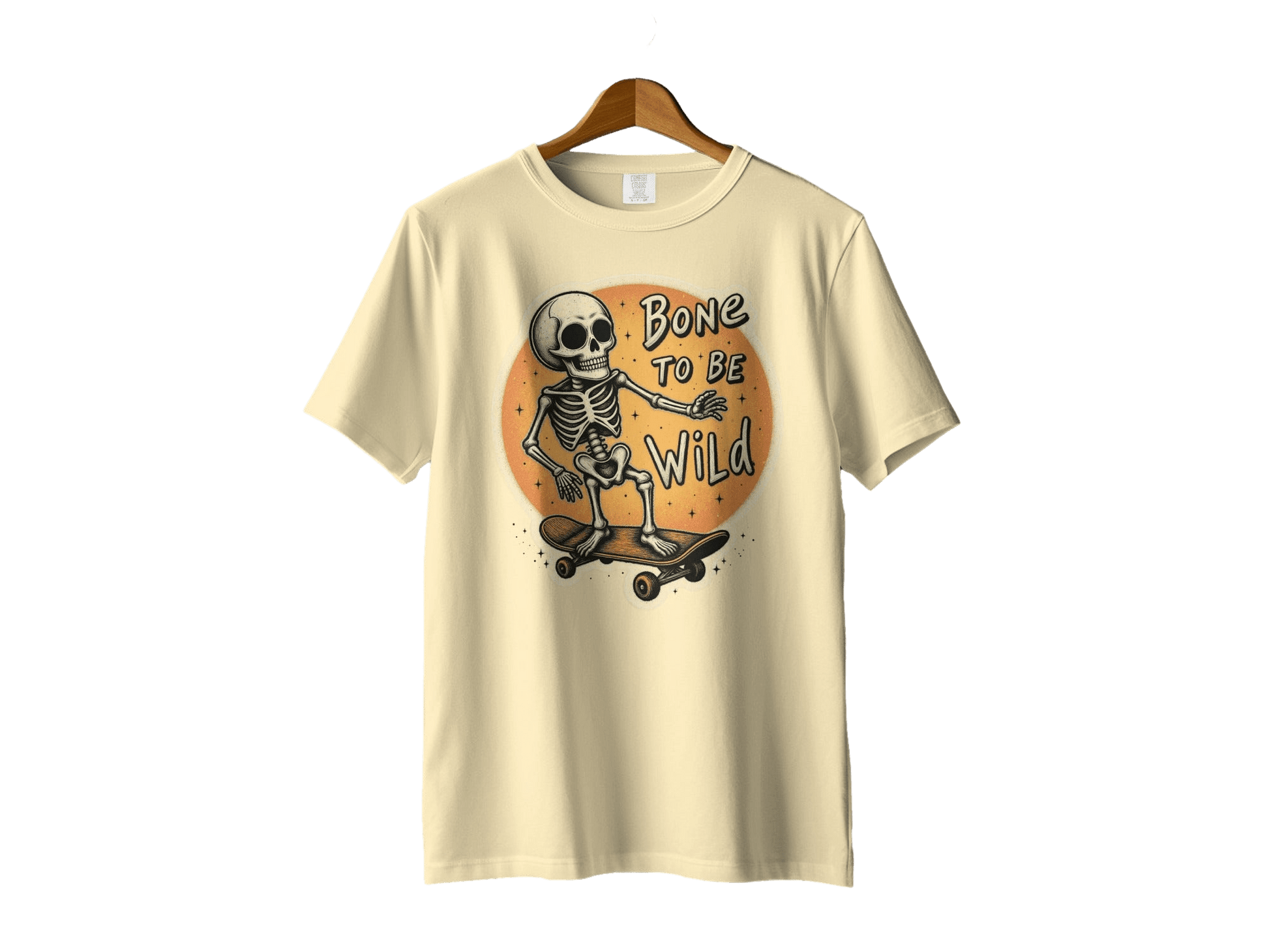 Bone To Be Wild Skeleton Skateboarding Graphic Art T-Shirt - IconVexa