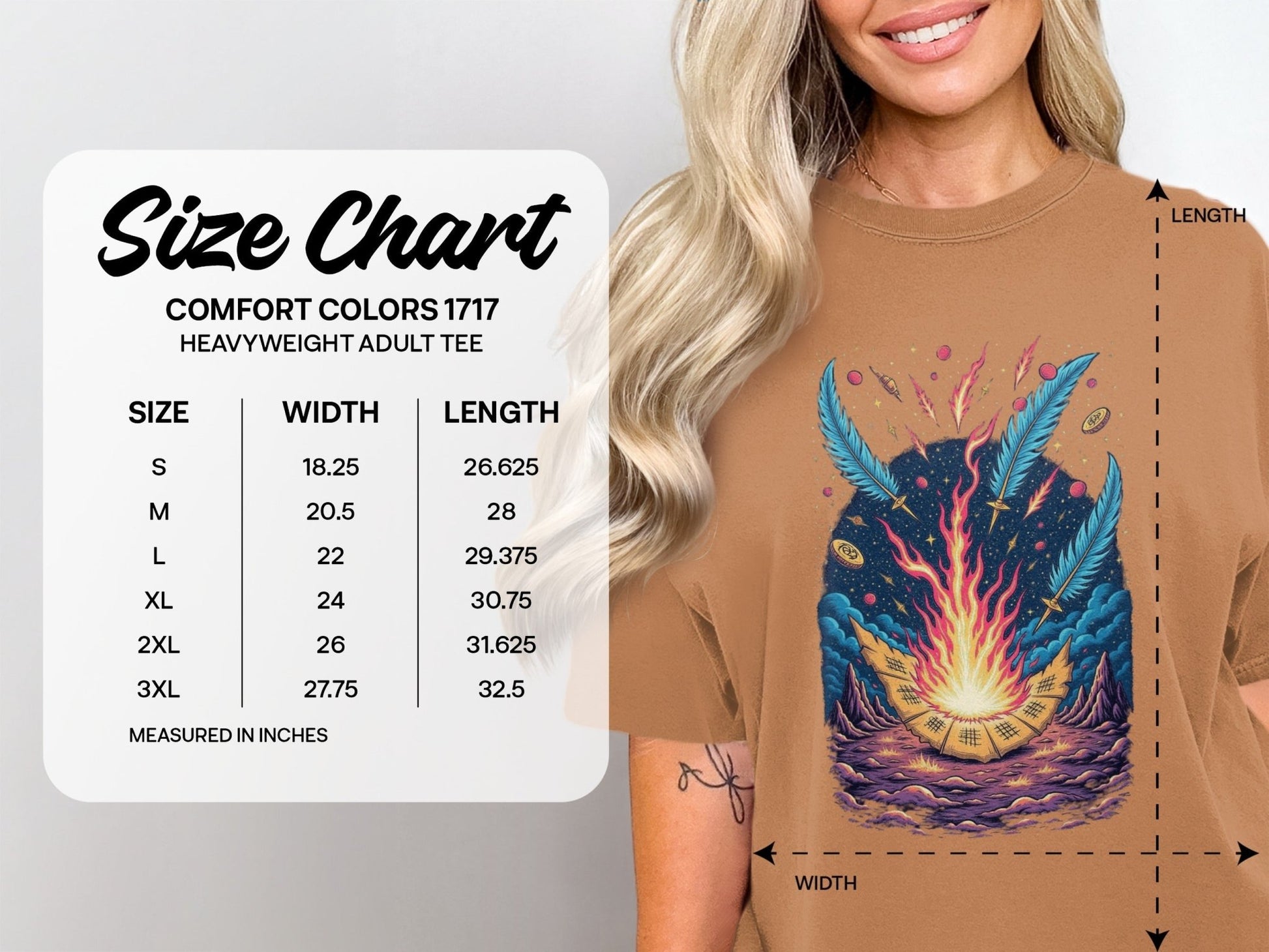 Bonfire Feathers Artistic Graphic Women's Short Sleeve T-Shirt - IconVexa