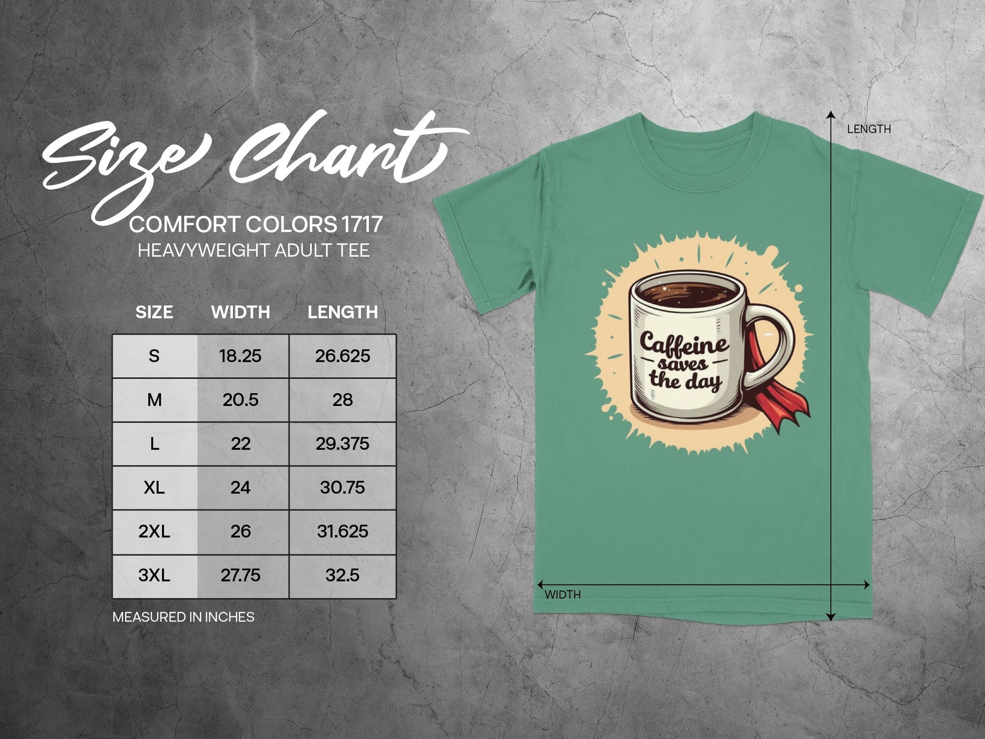 Caffeine Saves The Day Coffee Lover Graphic Design T-Shirt - IconVexa