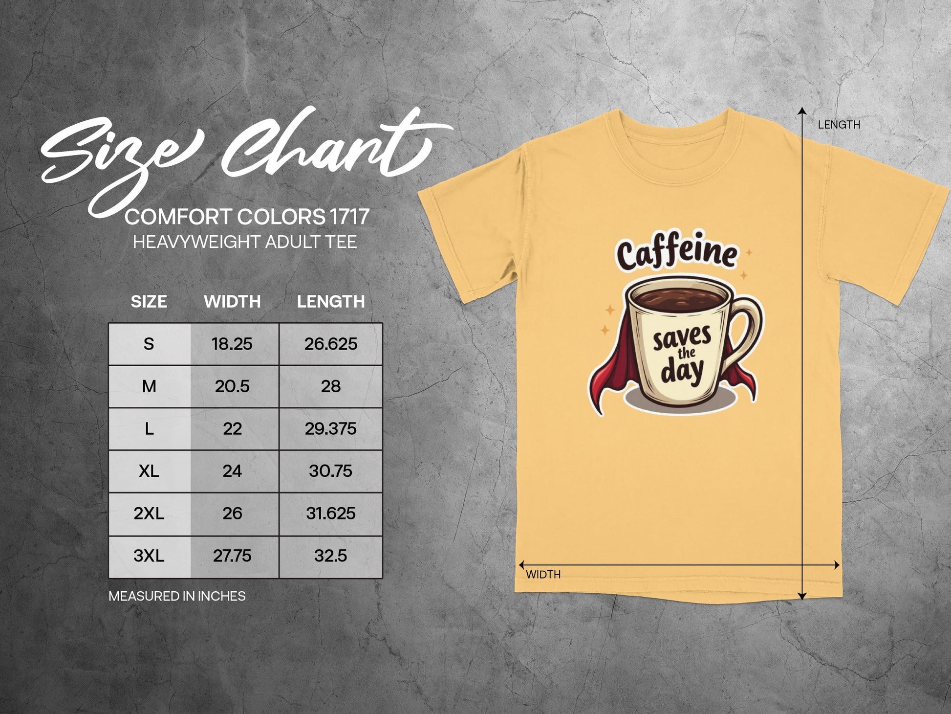 Caffeine Saves the Day Coffee Lover Graphic Super Hero T-Shirt - IconVexa