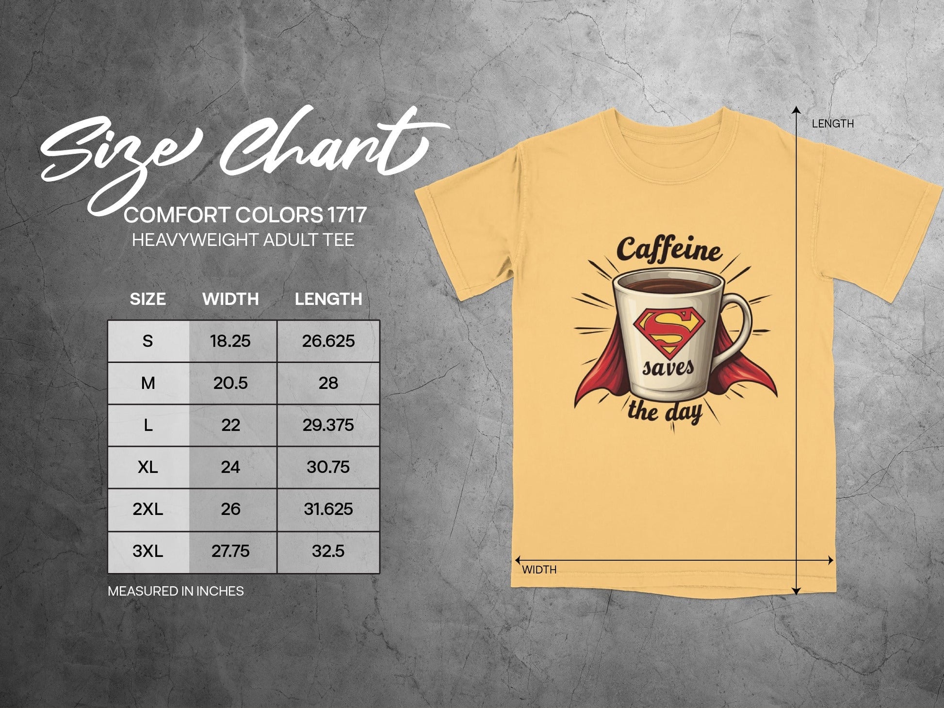 Caffeine Saves The Day Funny Coffee Lover Graphic T-Shirt - IconVexa