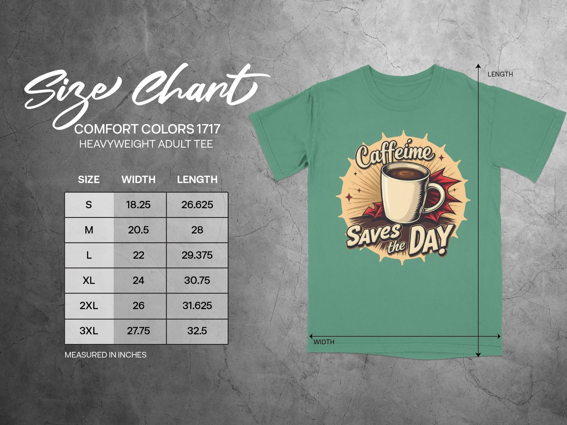 Caffeine Saves the Day Graphic Novel Style Light T-Shirt - IconVexa