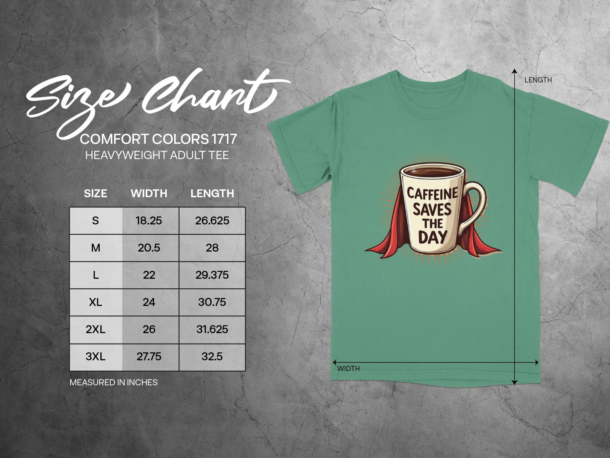 Caffeine Saves The Day Graphic Novelty Tee Top T-Shirt - IconVexa