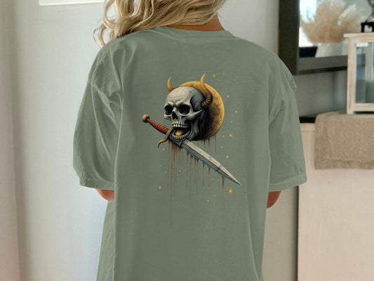 Skull With Dagger Cool Graphic T-Shirt product type
