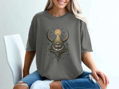 Illuminati Eye Design T-shirt Mystical Symbol T-shirt