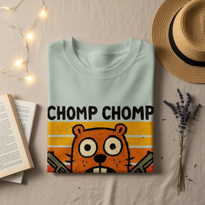 Chomp Chomp Madafakas T-Shirt, Funny Beaver Shirt, Animal Lover Gift, Retro Style Tee, Graphic Tee for Men and Women, Sarcastic T-Shirt - IconVexa