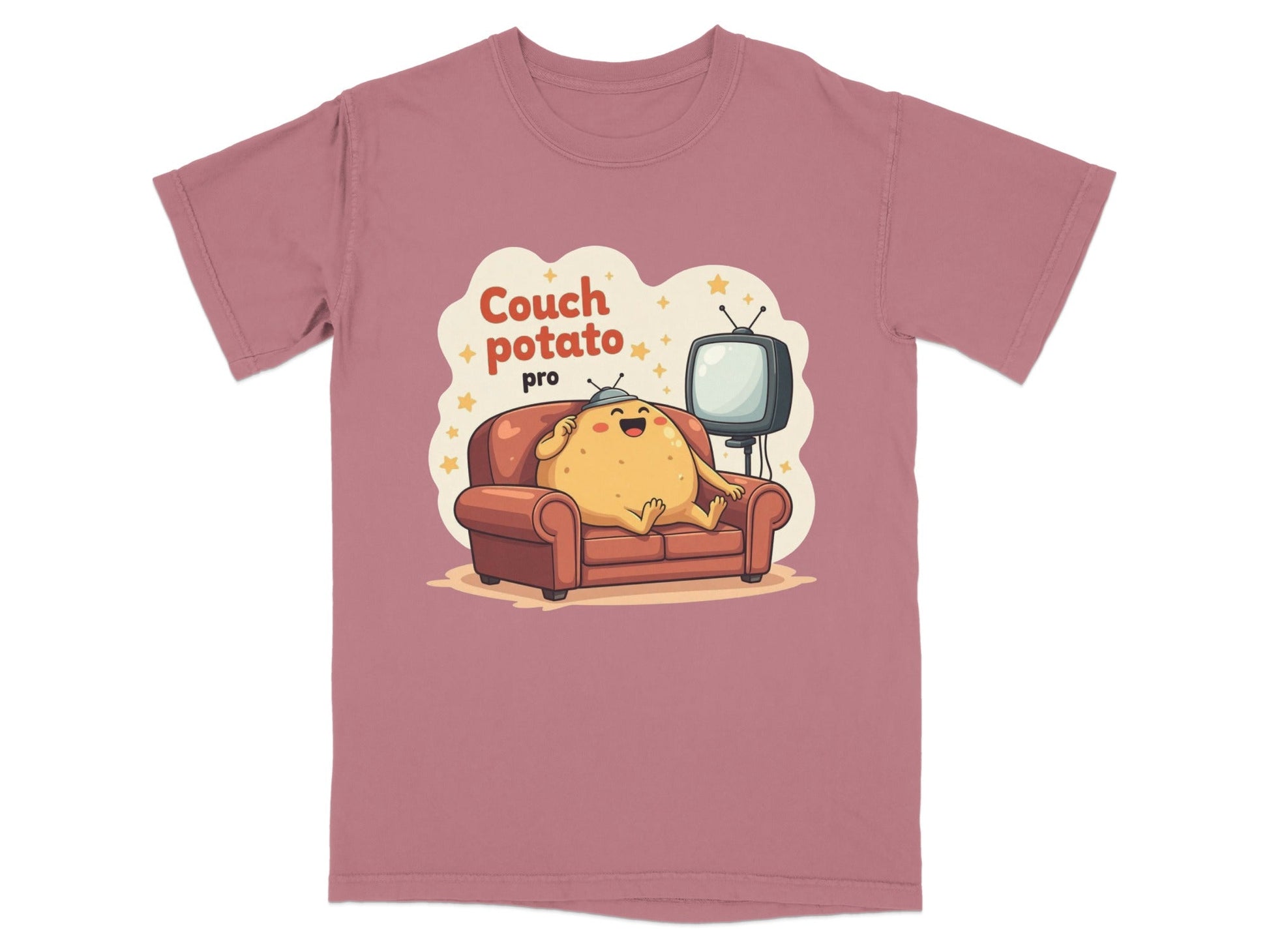 Couch Potato Pro Funny Graphic Design Novelty T-Shirt - IconVexa