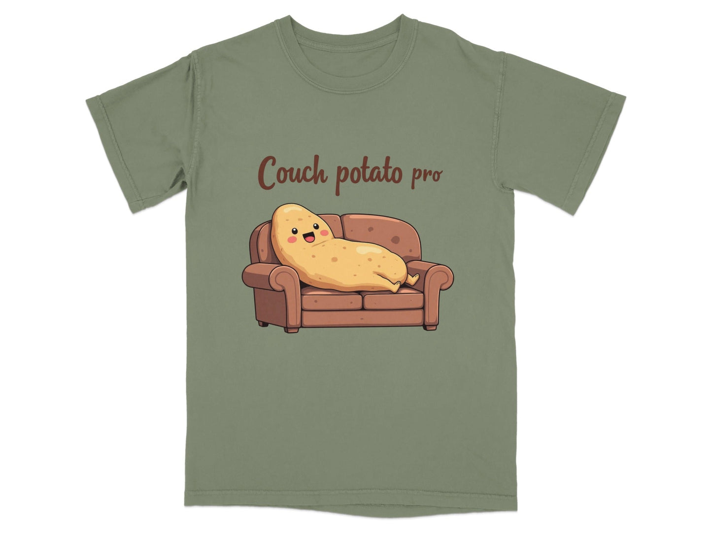 Couch Potato Pro Lazy Potato Funny Graphic Design T-Shirt - IconVexa