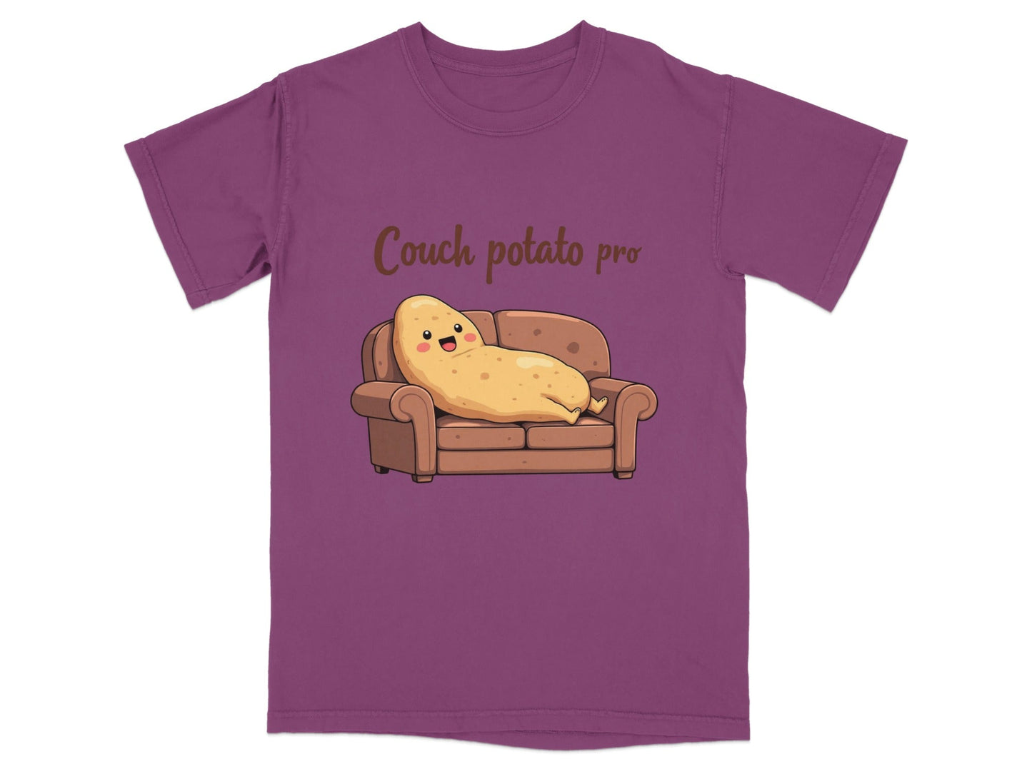 Couch Potato Pro Lazy Potato Funny Graphic Design T-Shirt - IconVexa