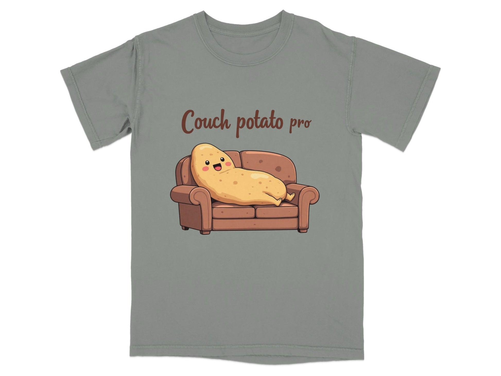 Couch Potato Pro Lazy Potato Funny Graphic Design T-Shirt - IconVexa