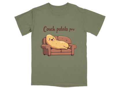 Couch Potato Pro Lazy Potato Funny Graphic Design T-Shirt - IconVexa