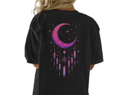 Crescent Moon Crystals T-Shirt, Celestial T-Shirt, Witchy Shirt, Spiritual Shirt, Gift for Her, Dreamy Tee, Trending T-Shirt - IconVexa