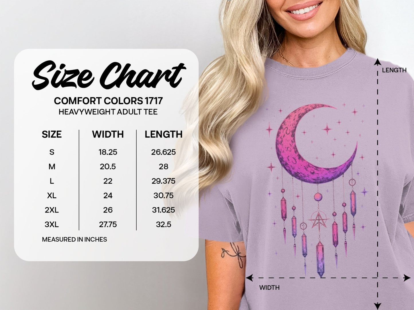 Crescent Moon with Starry Sky Symbol Art Print T-Shirt - IconVexa