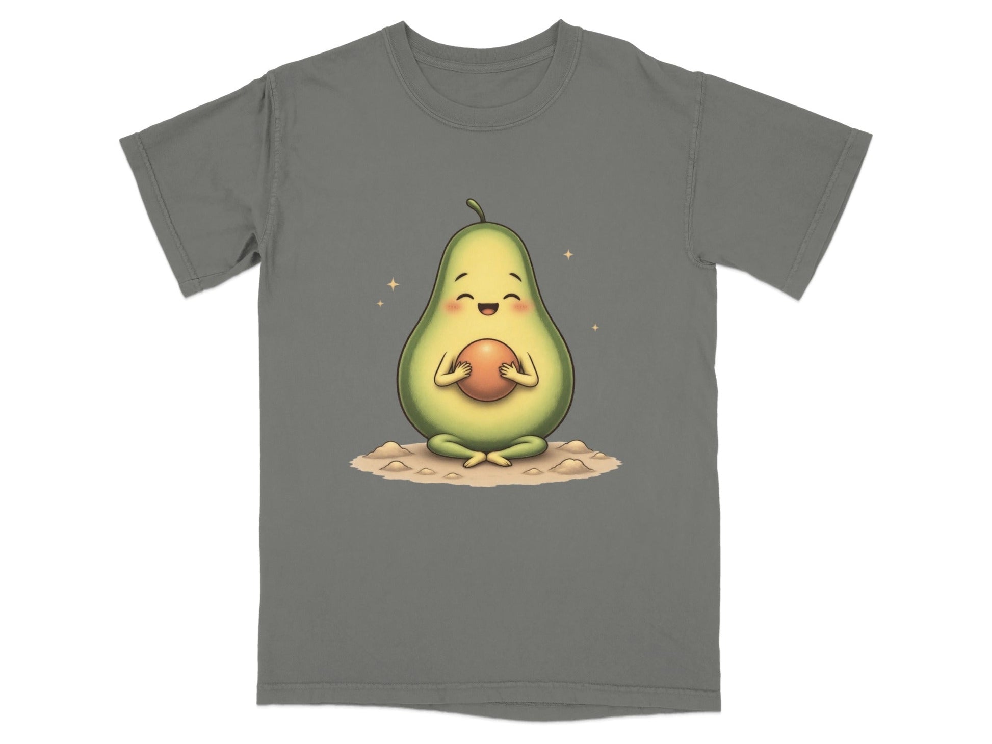 Cute Avocado Meditating Zen Style Graphic Novelty T-Shirt - IconVexa