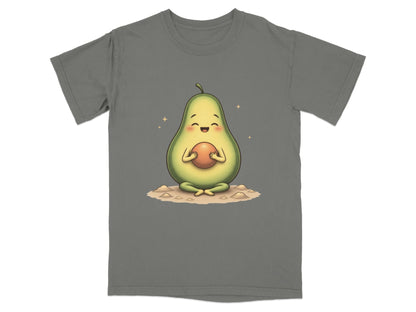 Cute Avocado Meditating Zen Style Graphic Novelty T-Shirt - IconVexa