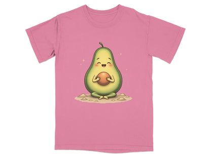 Cute Avocado Meditating Zen Style Graphic Novelty T-Shirt - IconVexa