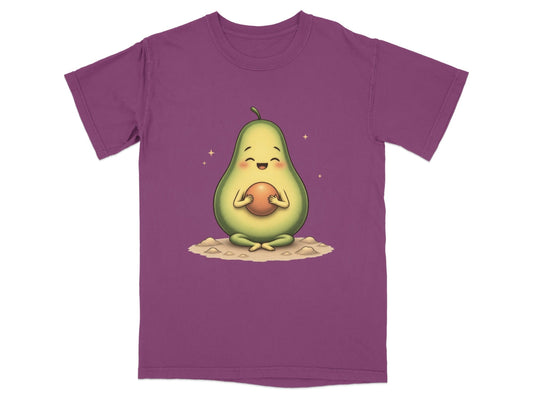Cute Avocado Meditating Zen Style Graphic Novelty T-Shirt - IconVexa