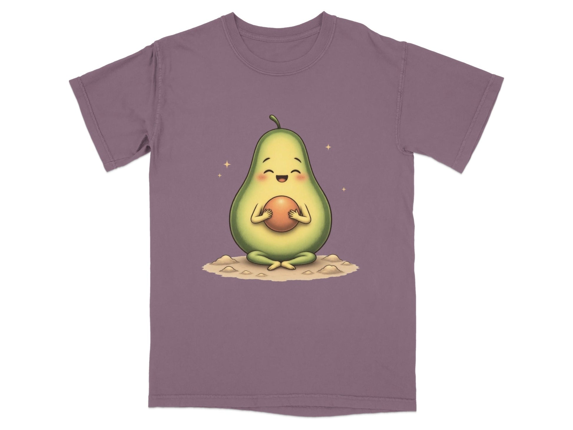 Cute Avocado Meditating Zen Style Graphic Novelty T-Shirt - IconVexa