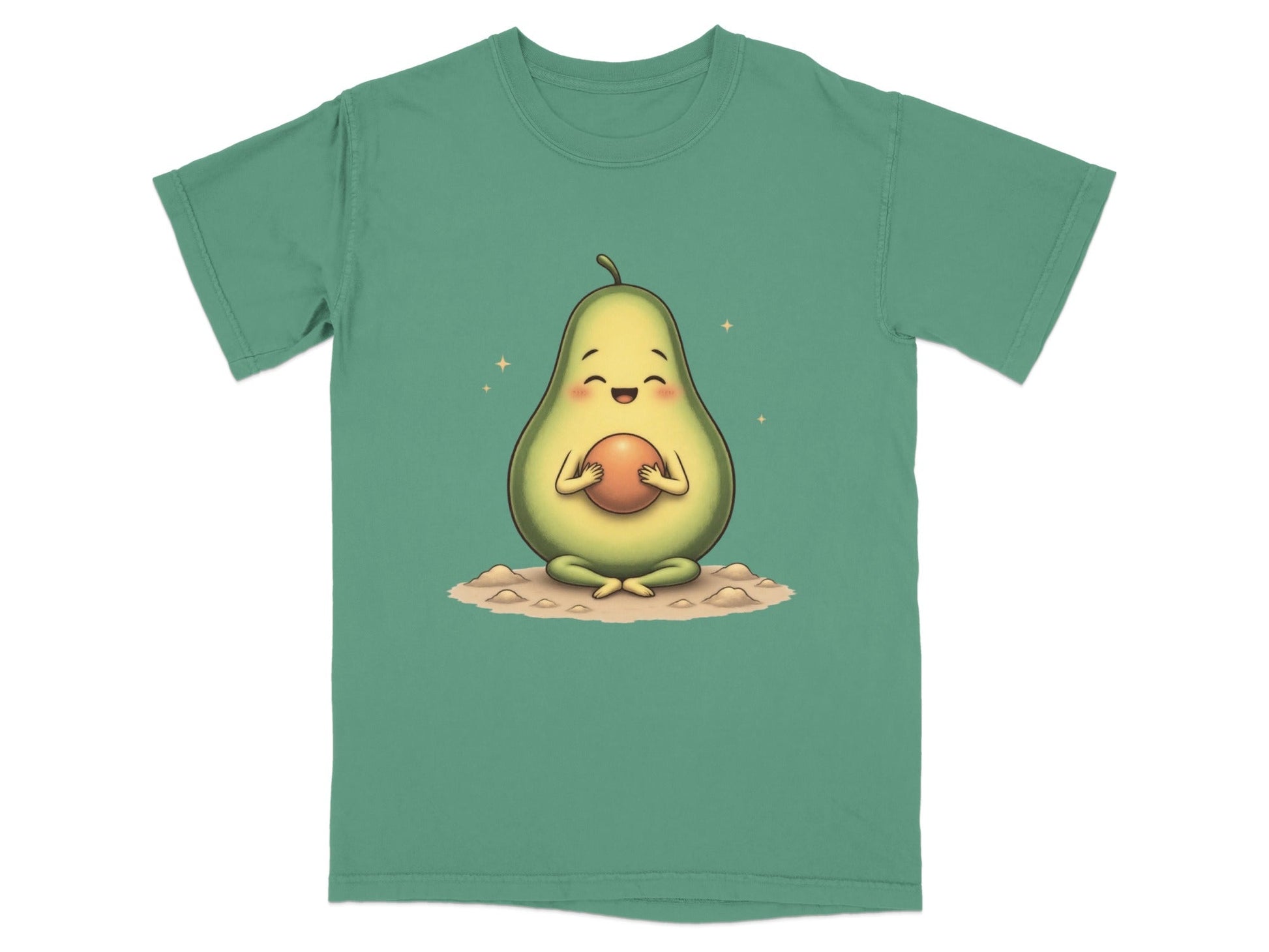 Cute Avocado Meditating Zen Style Graphic Novelty T-Shirt - IconVexa