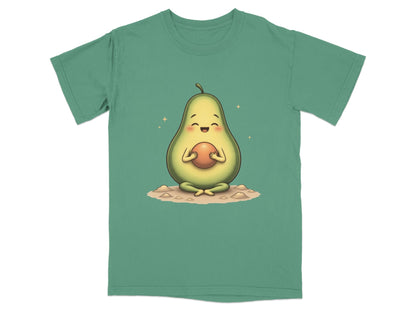 Cute Avocado Meditating Zen Style Graphic Novelty T-Shirt - IconVexa