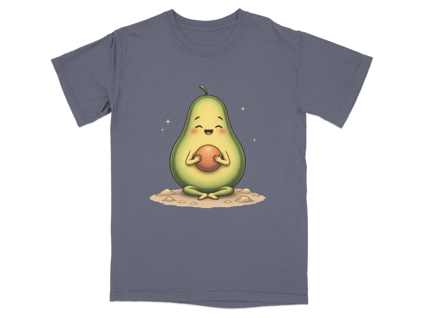 Cute Avocado Meditating Zen Style Graphic Novelty T-Shirt - IconVexa