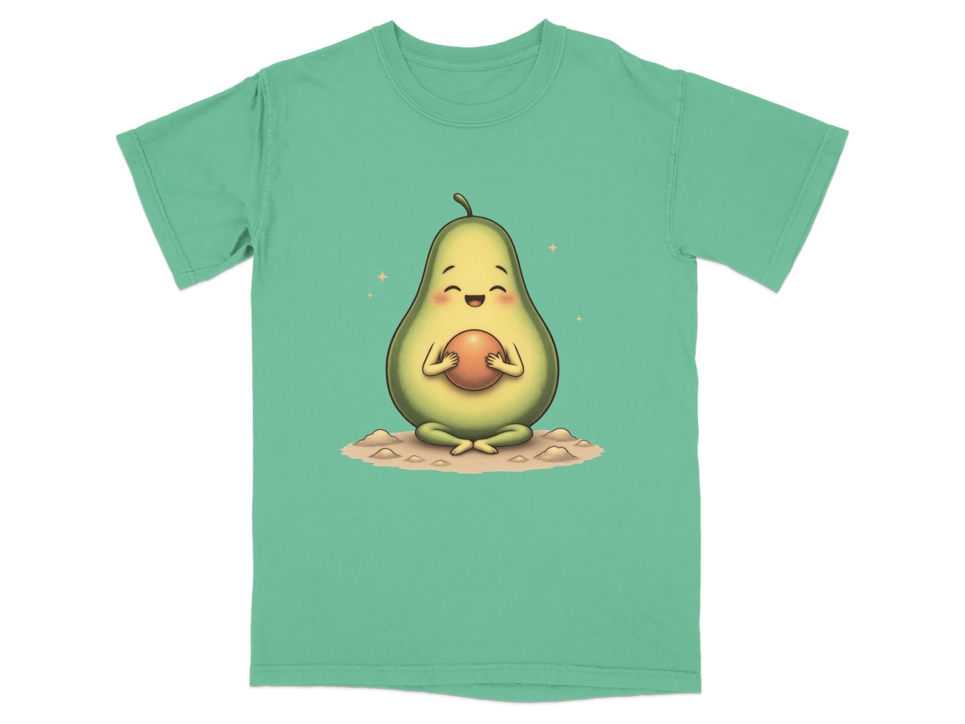 Cute Avocado Meditating Zen Style Graphic Novelty T-Shirt - IconVexa