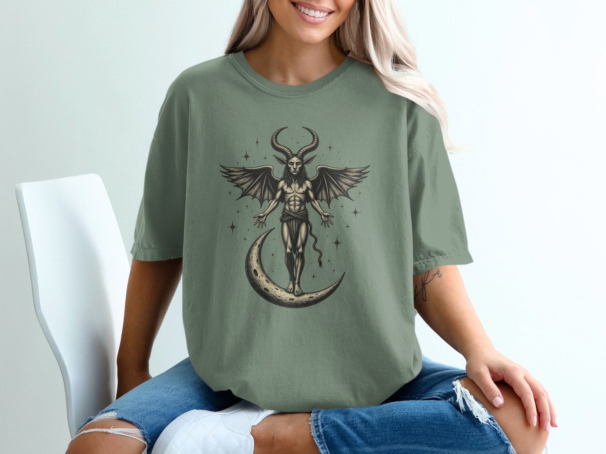 Mythical Creature Moon Design Graphic Shirt product type
