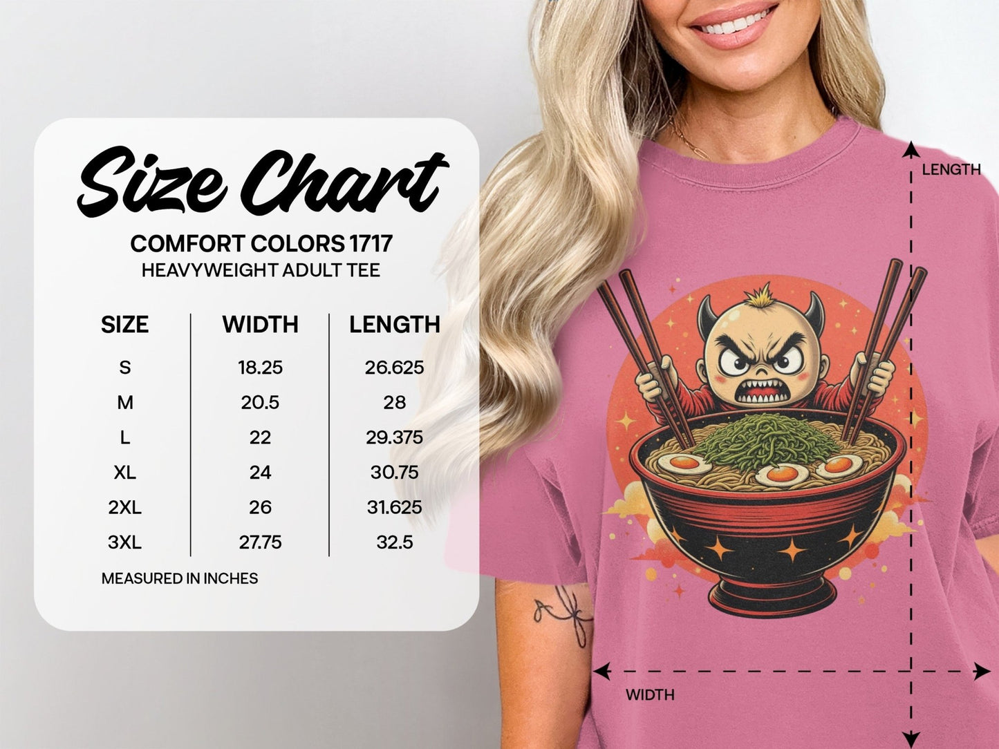 Devil Ramen T-Shirt, Angry Anime Demon, Japanese Noodles, Funny Foodie Tee, Unique Graphic T Shirt, Gift Idea, Cool Design T-Shirt - IconVexa