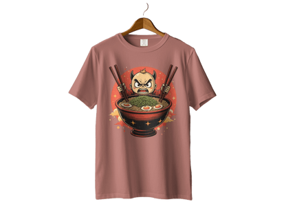 Devil Ramen T-Shirt, Angry Anime Demon, Japanese Noodles, Funny Foodie Tee, Unique Graphic T Shirt, Gift Idea, Cool Design T-Shirt - IconVexa