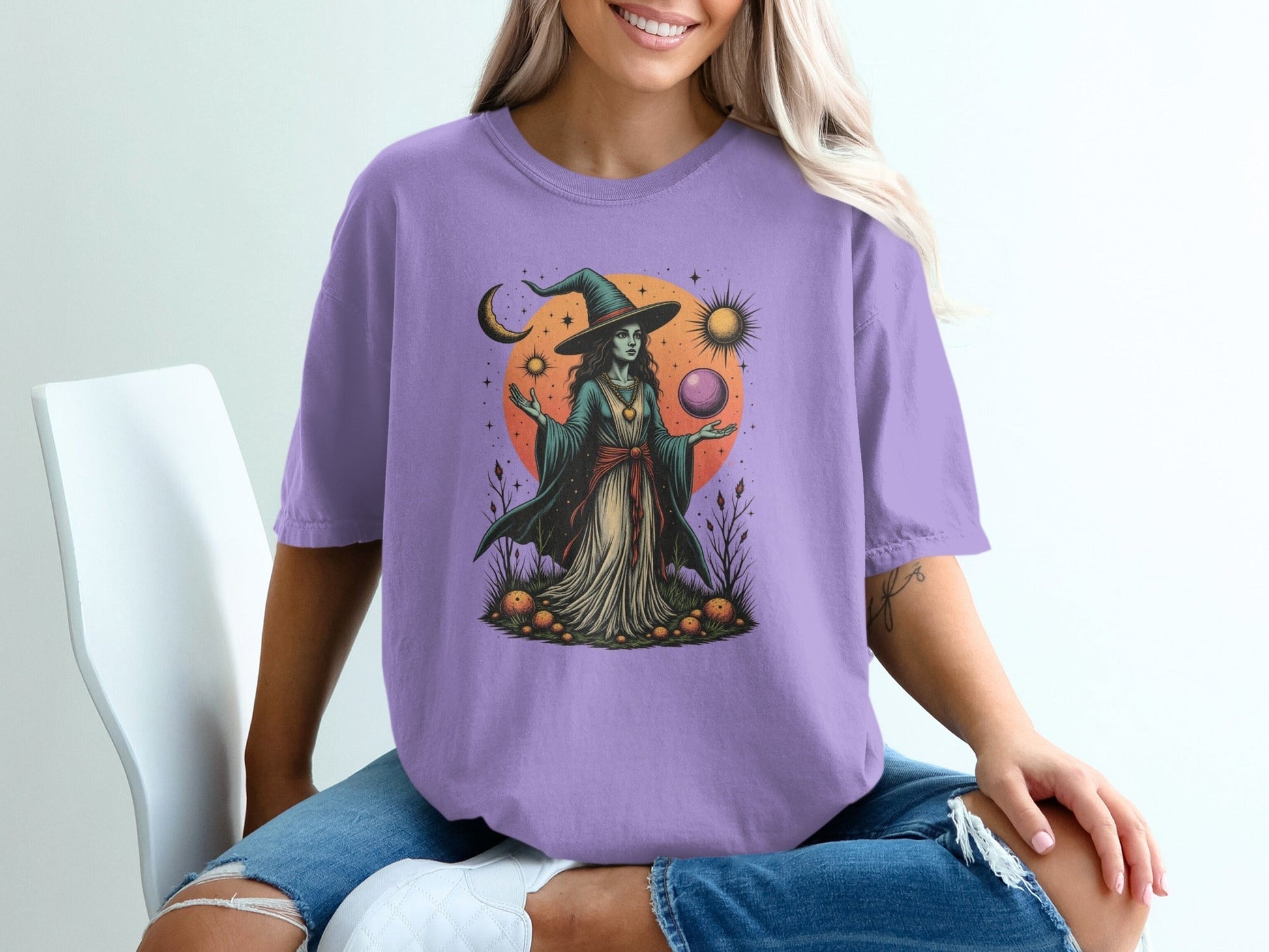 Enchanting Witch Mystical Powers Graphic Fashion T-Shirt - IconVexa