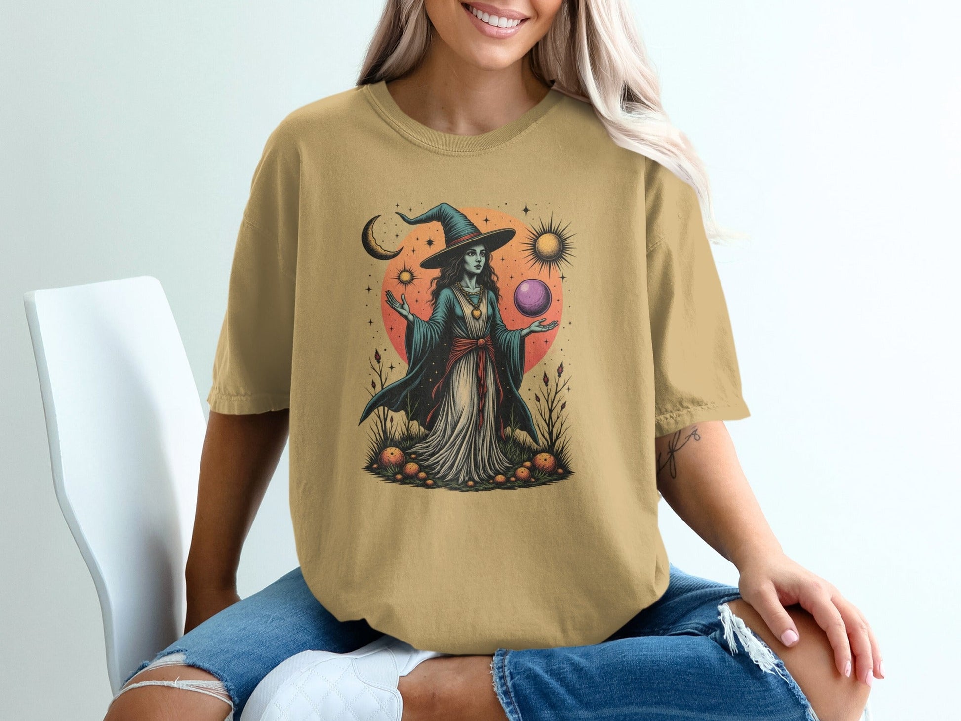 Enchanting Witch Mystical Powers Graphic Fashion T-Shirt - IconVexa