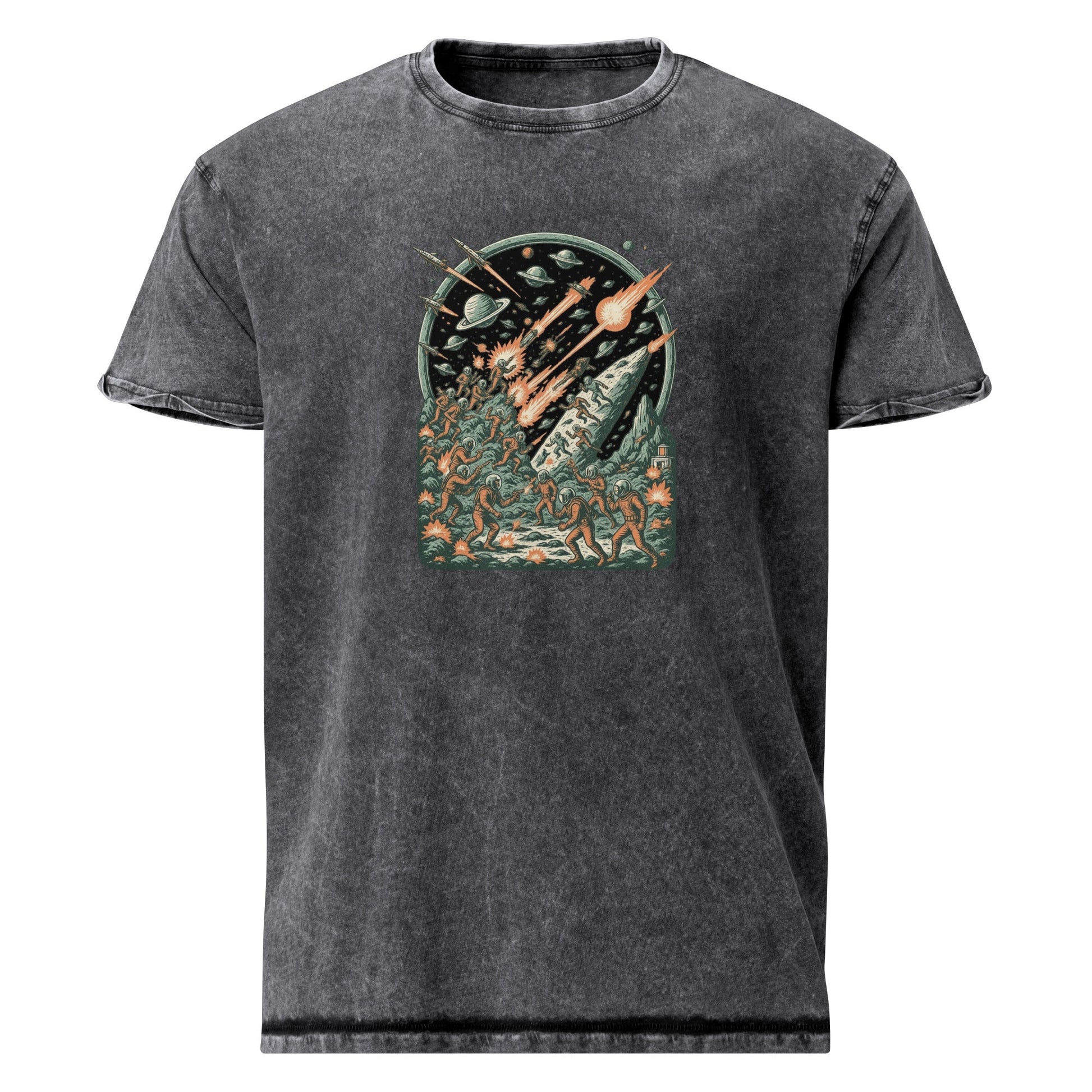 Epic Space Battle Tee | Retro Sci - Fi Explosion Shirt | Cosmic Art Astronaut T-Shirt - IconVexa