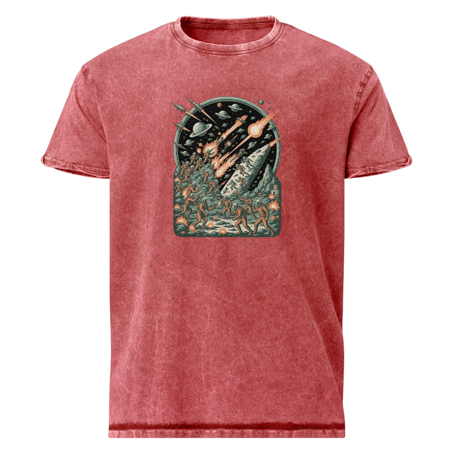 Epic Space Battle Tee | Retro Sci - Fi Explosion Shirt | Cosmic Art Astronaut T-Shirt - IconVexa