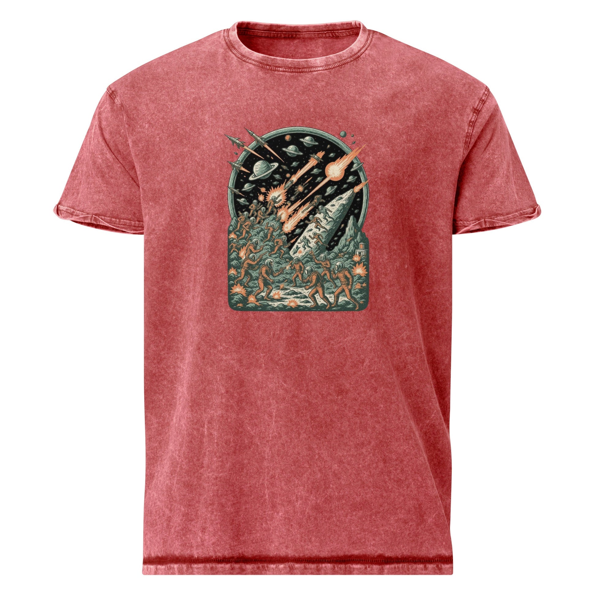 Epic Space Battle Tee | Retro Sci - Fi Explosion Shirt | Cosmic Art Astronaut T-Shirt - IconVexa