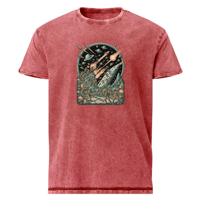 Epic Space Battle Tee | Retro Sci - Fi Explosion Shirt | Cosmic Art Astronaut T-Shirt - IconVexa