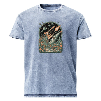 Epic Space Battle Tee | Retro Sci - Fi Explosion Shirt | Cosmic Art Astronaut T-Shirt - IconVexa