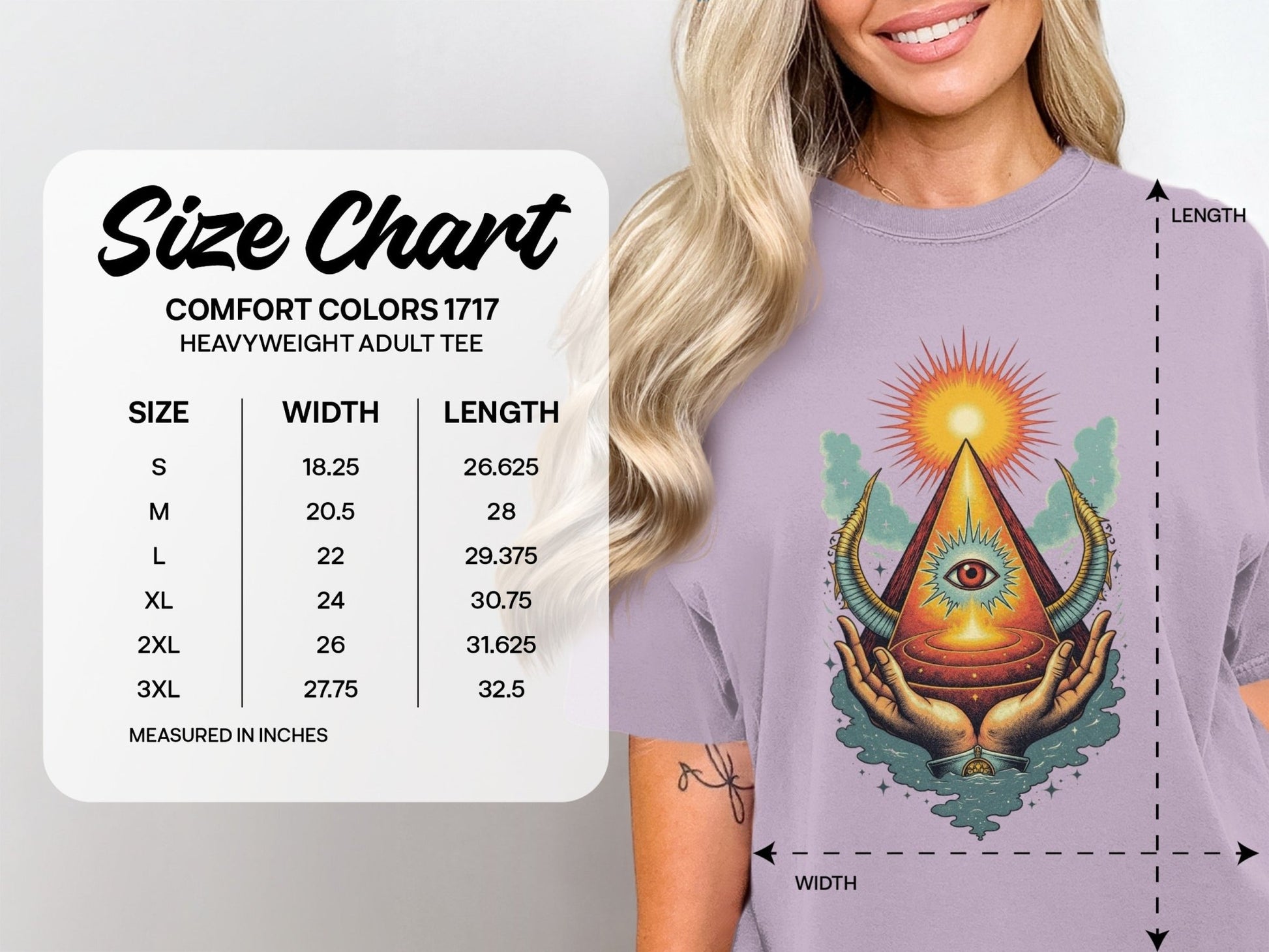 Eye Above Sun Above Hands Graphic Print Design T-Shirt - IconVexa