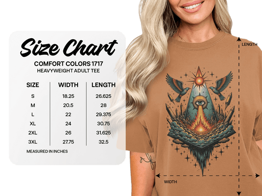 Eye Birds Crystals Pyramid Graphic Comfort Colors T-Shirt - IconVexa
