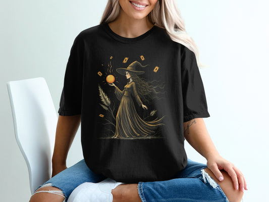 Enchanting Witch Design Halloween Themed Shirt product type