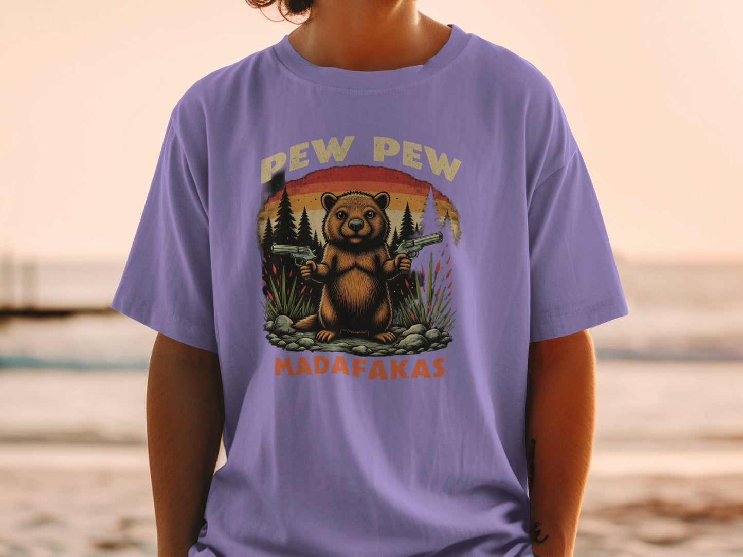 Funny Beaver T-Shirt, Pew Pew Shirt, Madfakas Tee, Meme T-Shirt, Animal Shirt, Graphic Tee, Sarcastic Shirt, Novelty Shirt - IconVexa