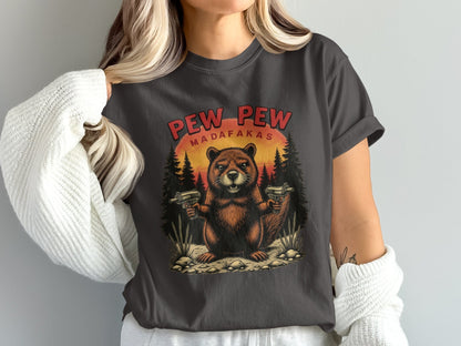 Funny Beaver T Shirt, Pew Pew T-shirt, Sarcastic Tee Shirt, Animal T-Shirt, Meme T-shirt, Novelty Tee, Graphic T-shirt - IconVexa