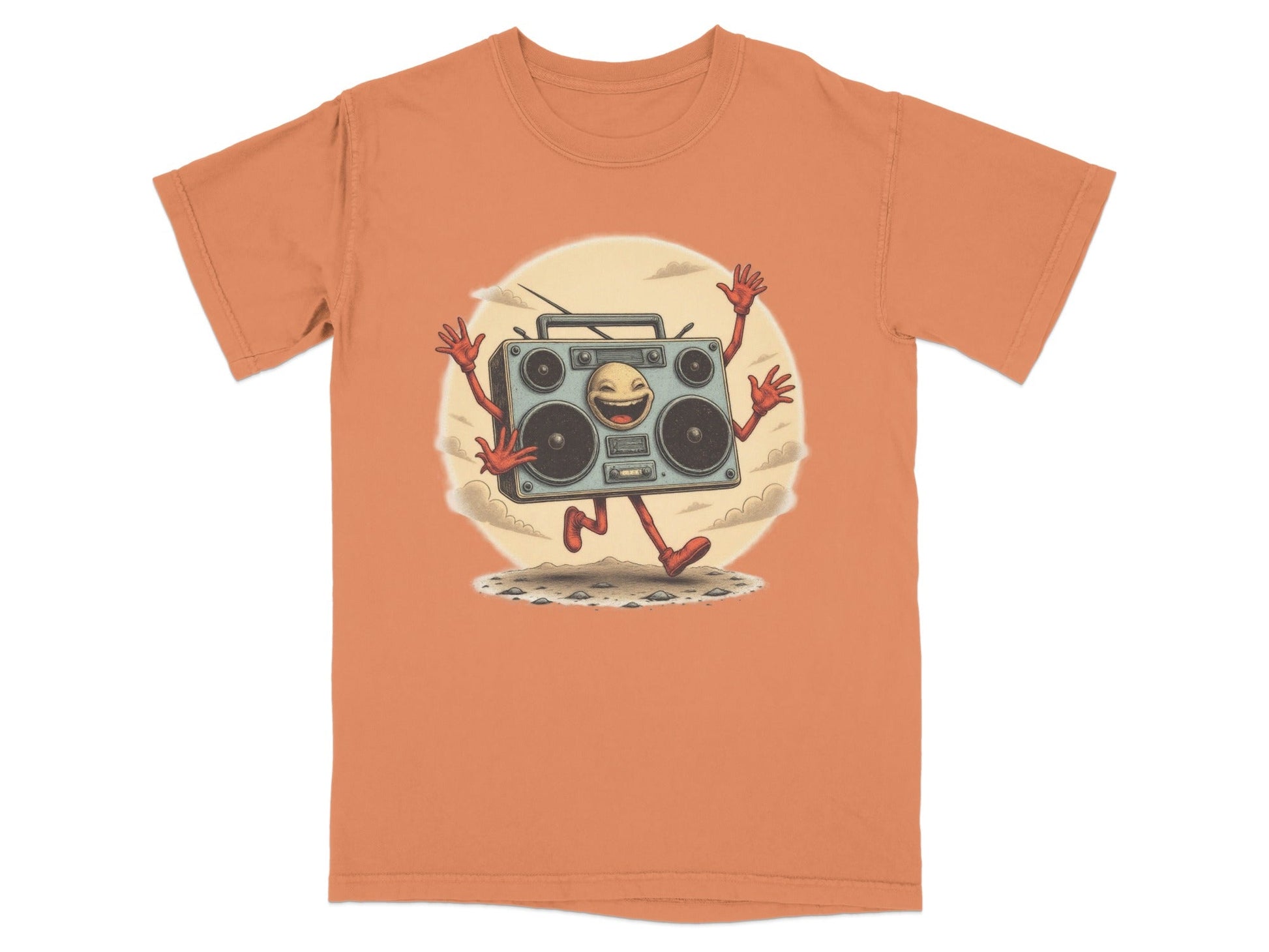 Funny Boombox Character Illustration Music Lover T-Shirt - IconVexa