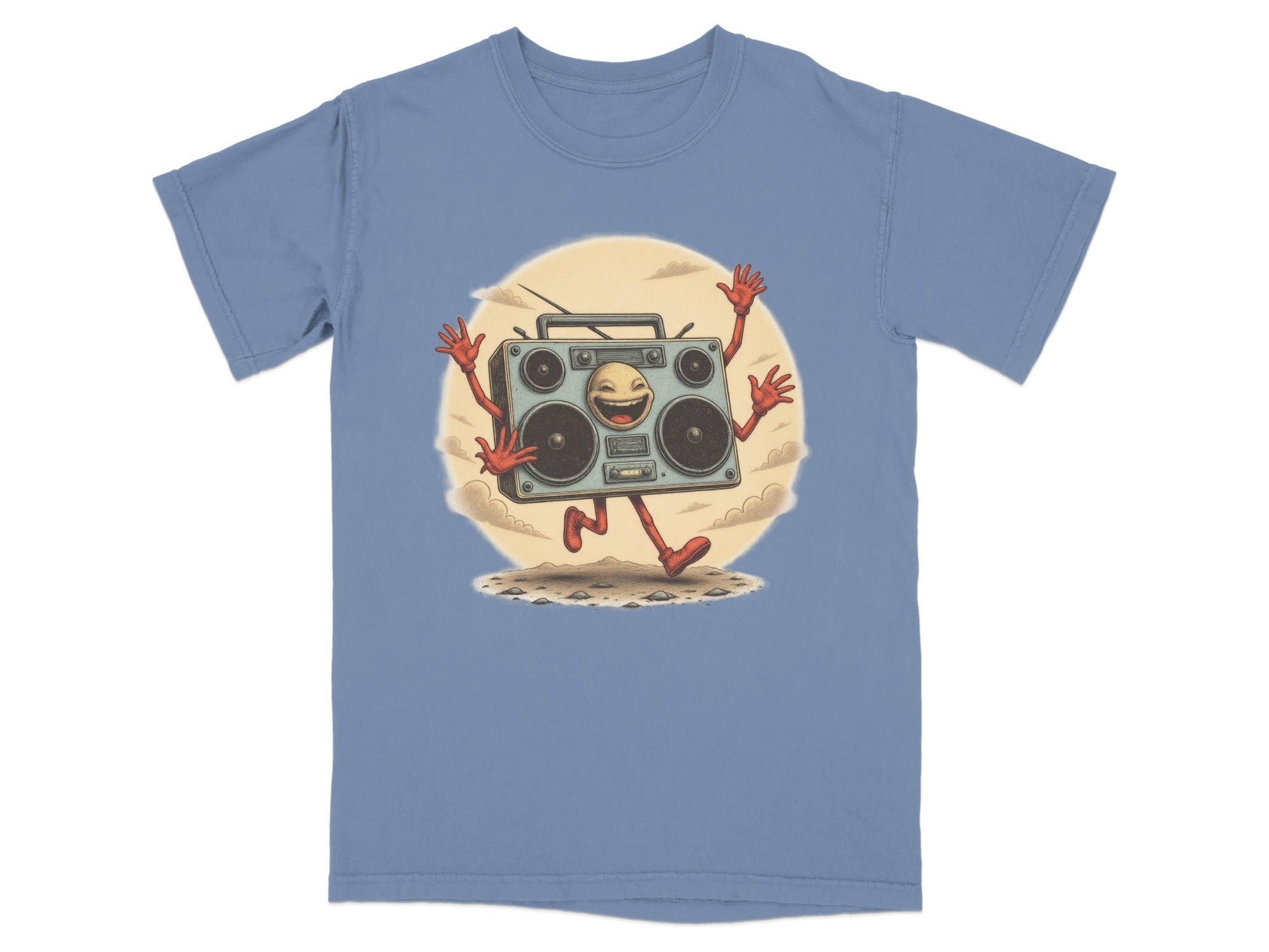 Funny Boombox Character Illustration Music Lover T-Shirt - IconVexa