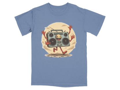 Funny Boombox Character Illustration Music Lover T-Shirt - IconVexa