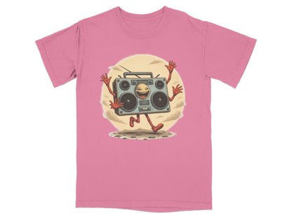 Funny Boombox Character Illustration Music Lover T-Shirt - IconVexa