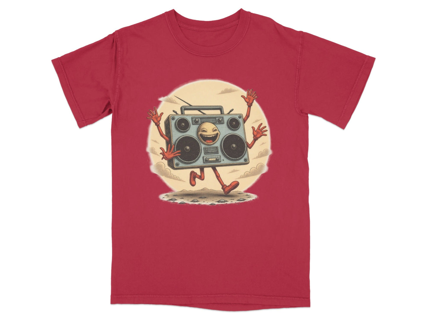 Funny Boombox Character Illustration Music Lover T-Shirt - IconVexa