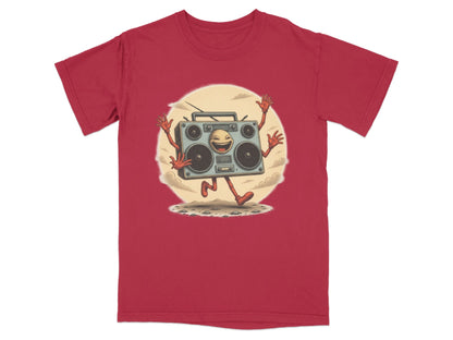 Funny Boombox Character Illustration Music Lover T-Shirt - IconVexa