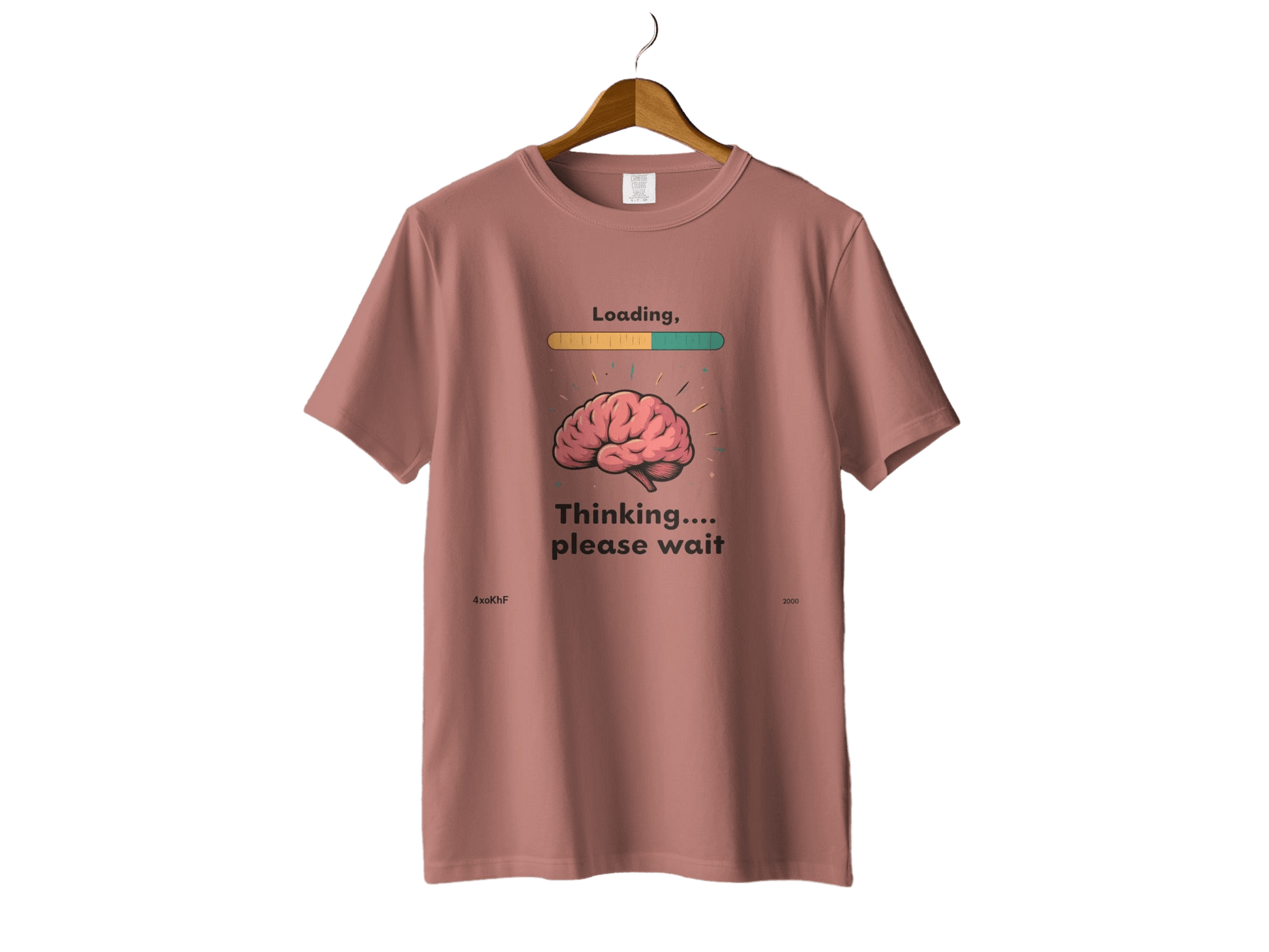 Funny Brain T-Shirt, Thinking Loading Tee, Sarcastic T-Shirt, Novelty Graphic T-Shirt, Geeky Shirt, Unisex T-Shirt, Gift for Thinkers - IconVexa