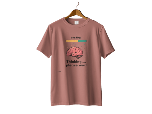 Funny Brain T-Shirt, Thinking Loading Tee, Sarcastic T-Shirt, Novelty Graphic T-Shirt, Geeky Shirt, Unisex T-Shirt, Gift for Thinkers - IconVexa