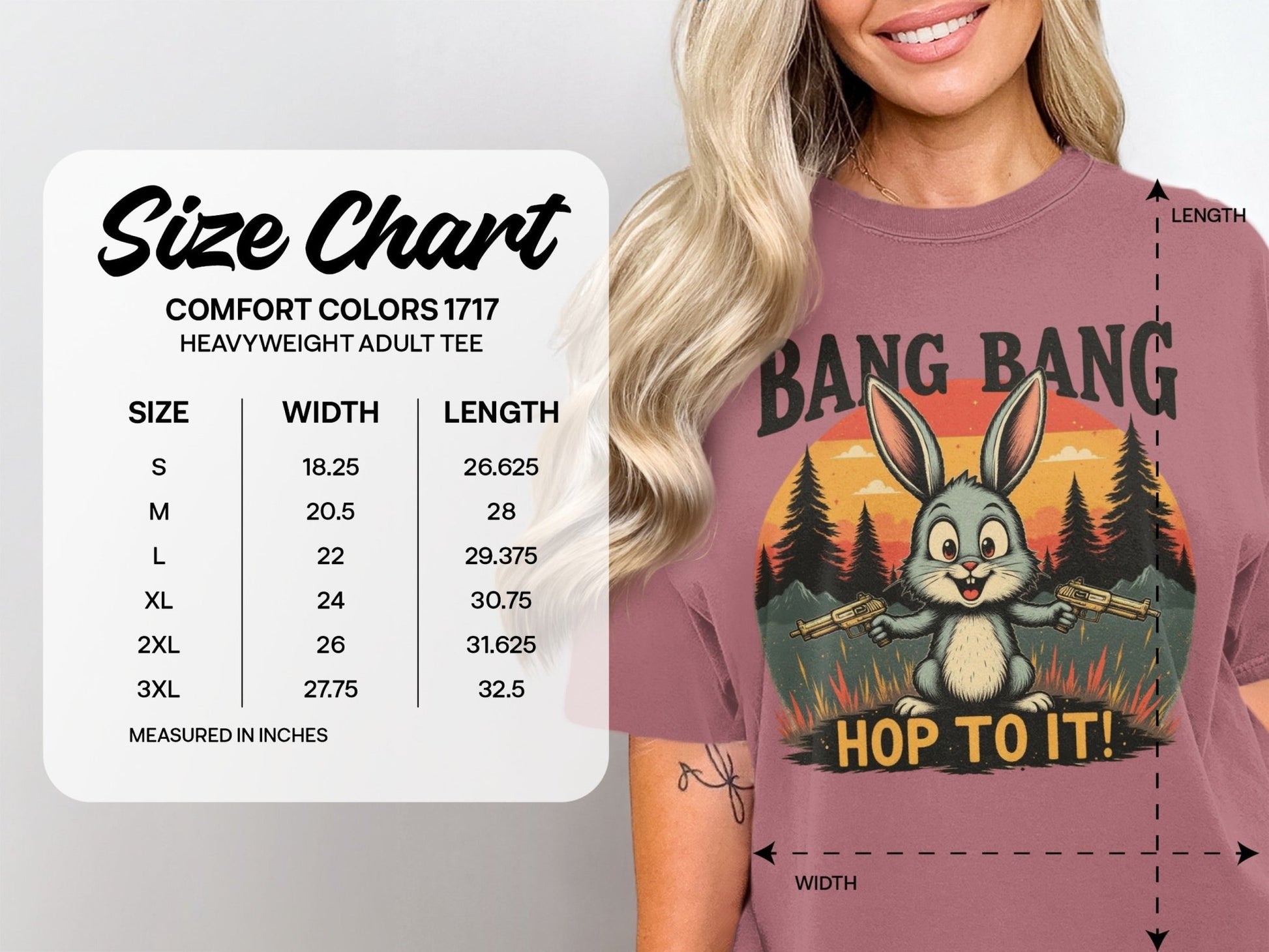 Funny Bunny T Shirt, Bang Bang Tee, Rabbit Lover Shirt, Easter Gift Shirt, Bunny with Guns T Shirt, Hop To It Shirt, Animal Lover Tee - IconVexa